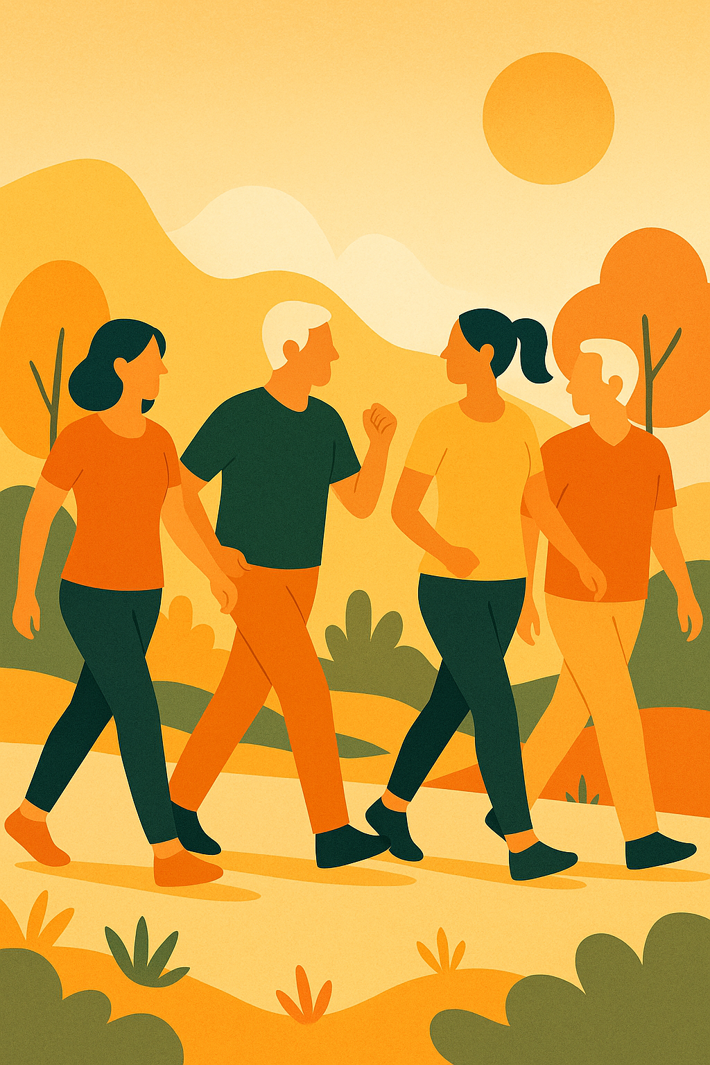 Personas activas caminando